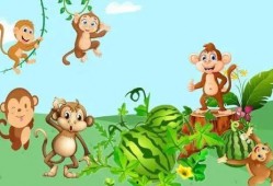 猴吃瓜的故事视频,智慧与贪念的寓言故事